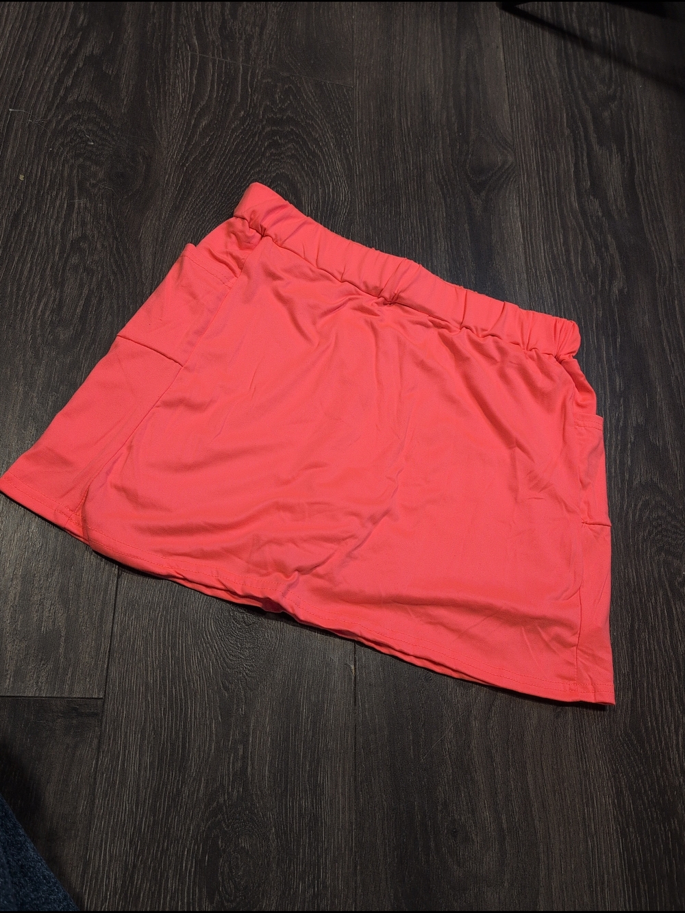 Women's Elastic Band Tennis Skort w/Side Pockets Size L  NWOT